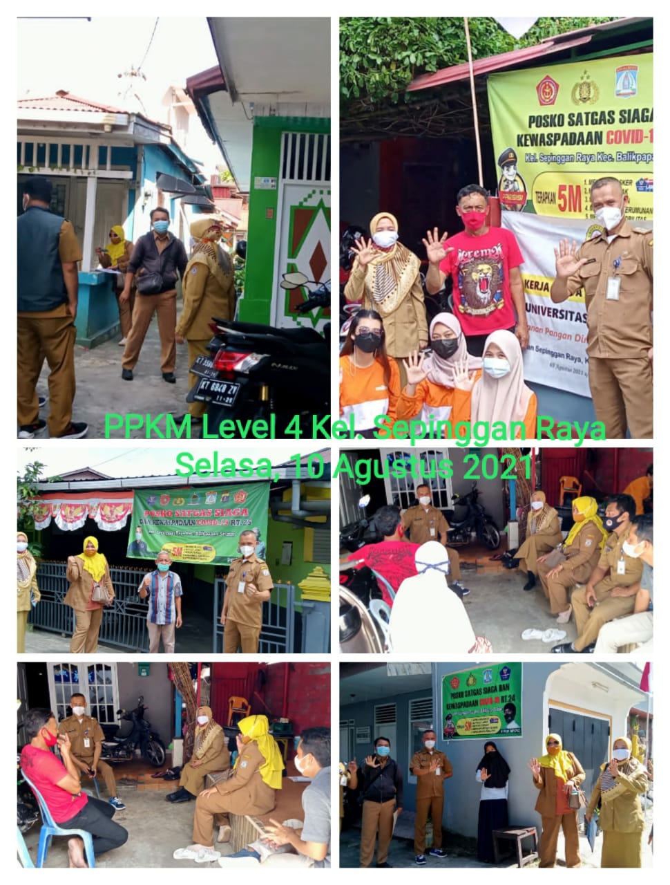 Laporan Giat PPKM Mikro  Level 4 Kelurahan Sepinggan Raya tanggal 10 Agustus 2021