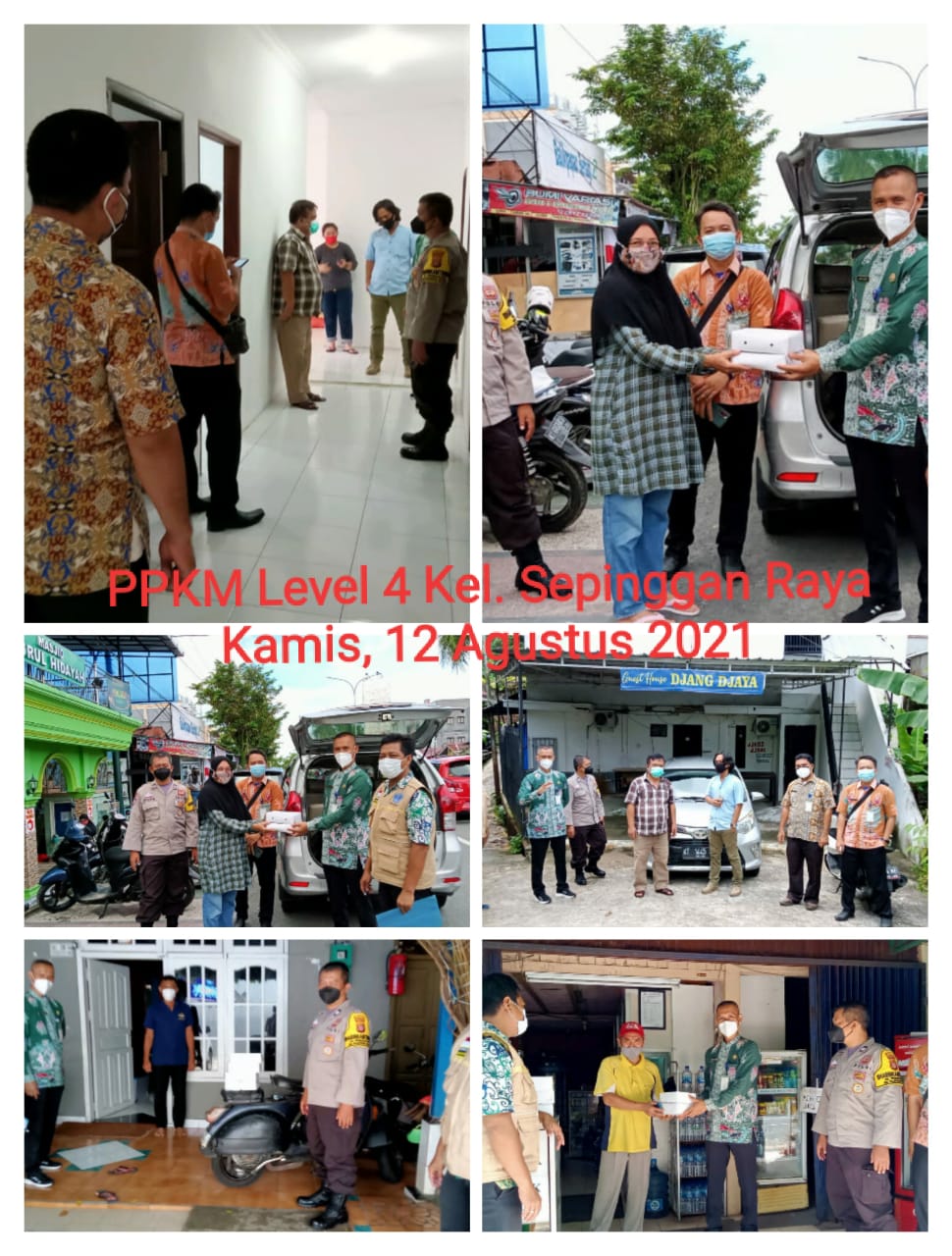 Laporan Giat PPKM Mikro Level 4 Kelurahan Sepinggan Raya tanggal 12 Agustus 2021